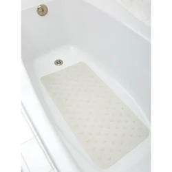 Zenna Home Premium Oversized Industrial Weight Rubber Bath Mat, White