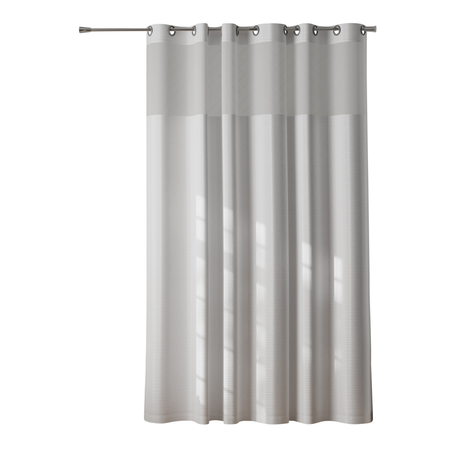 slide 3 of 6, Zenna Home White Insta Curtain Fabric Hotel Shower Curtain 1 ea, 1 ct