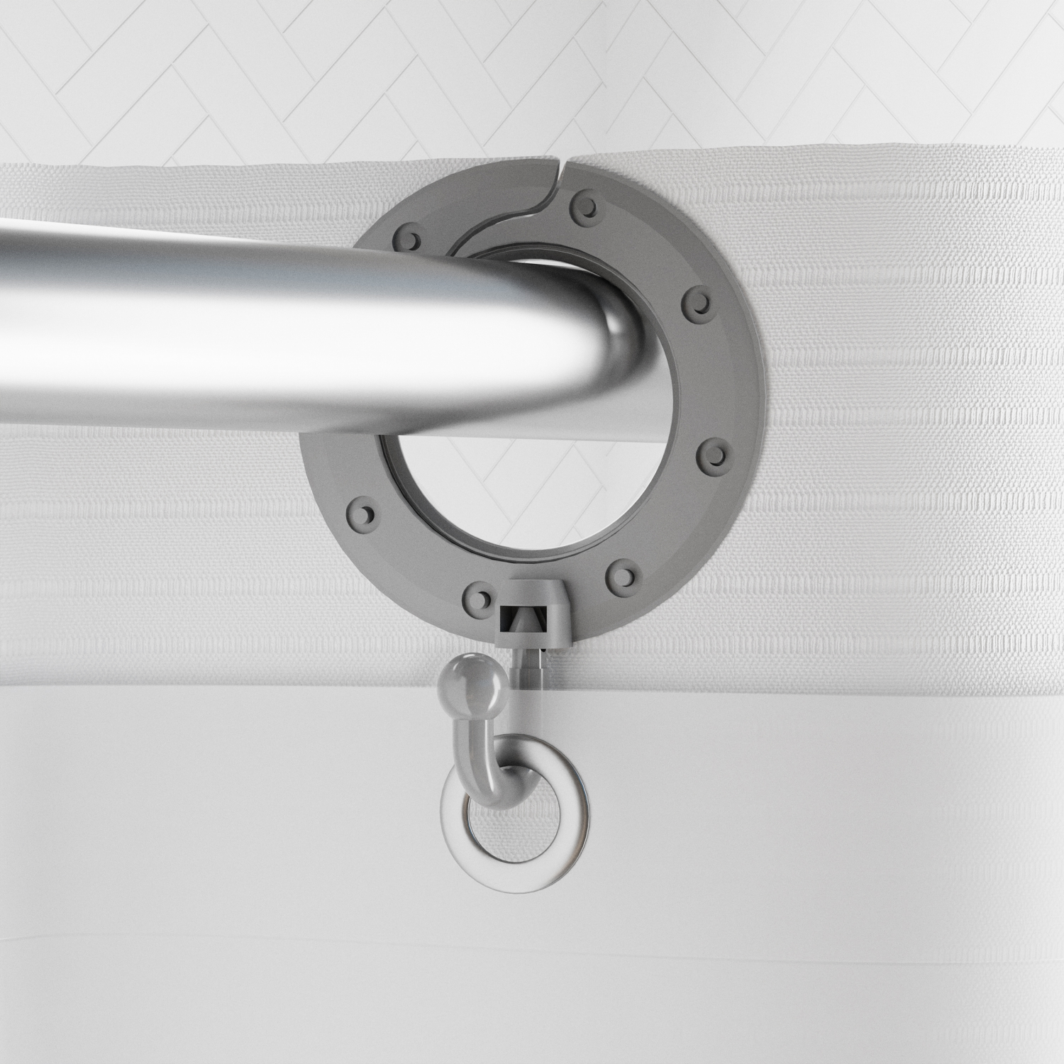 slide 6 of 6, Zenna Home White Insta Curtain Fabric Hotel Shower Curtain 1 ea, 1 ct