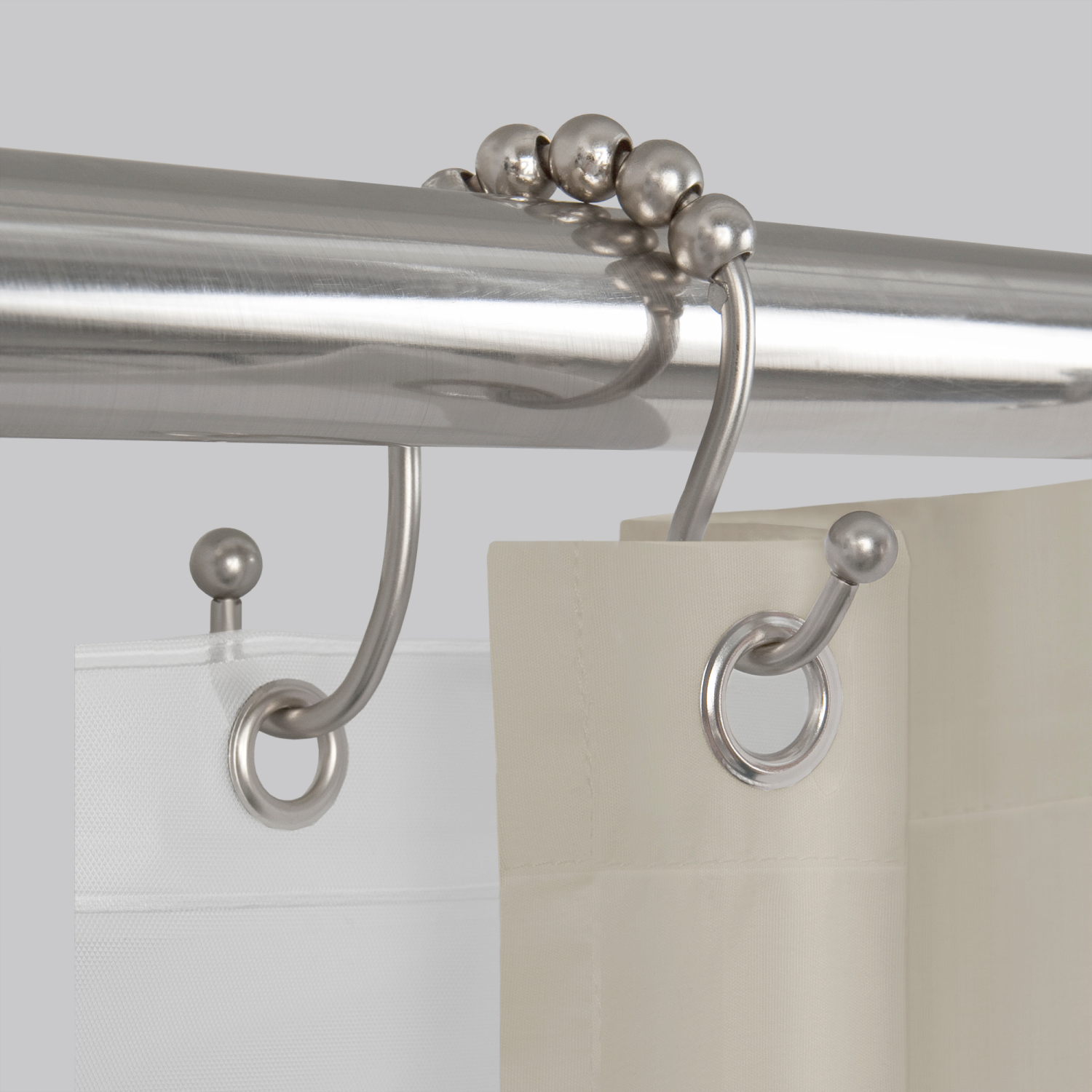 slide 1 of 3, Zenna Home Never Rust Open Double Glide Hook Chrome, 1 ct