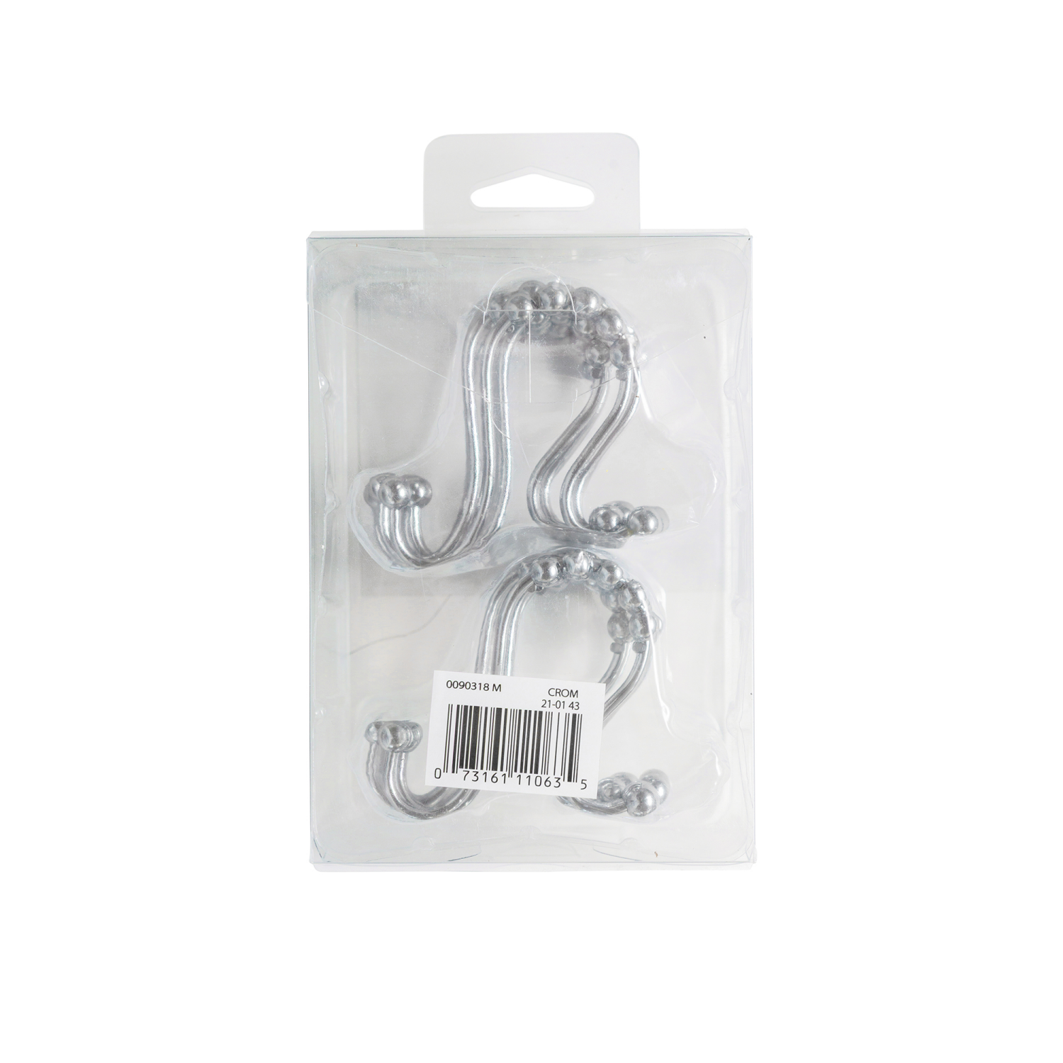 slide 3 of 3, Zenna Home Never Rust Open Double Glide Hook Chrome, 1 ct