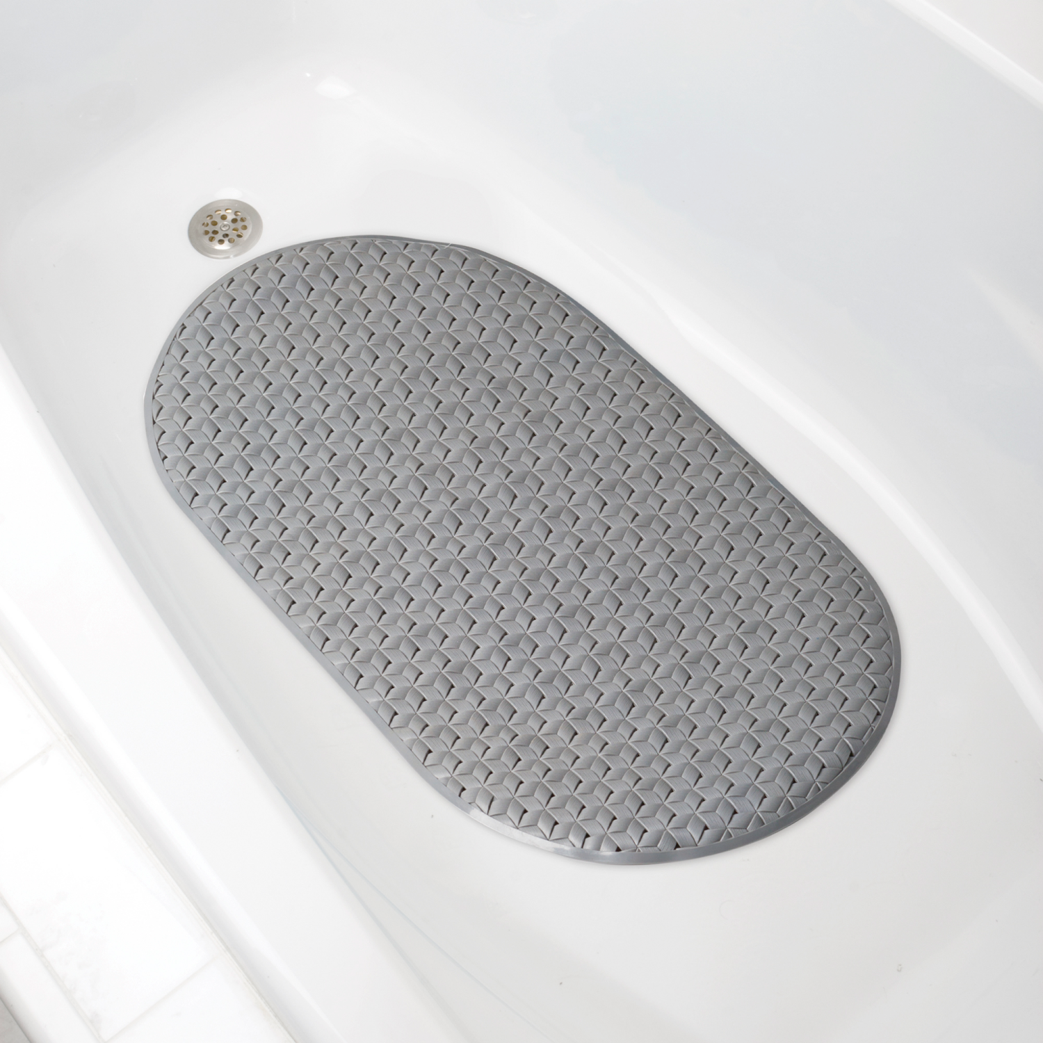 slide 1 of 3, Zenna Home Eco-Smart Tri-Weave Premium Bath Mat, Gray, 1 ct