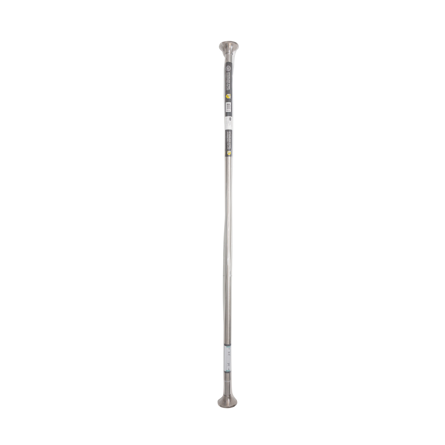 slide 3 of 3, Zenna Home Rustproof Stainless Steel Adjustable Tension Decorative Shower Rod, 50 to 86 inches, Brushed Nickel, 1 ct
