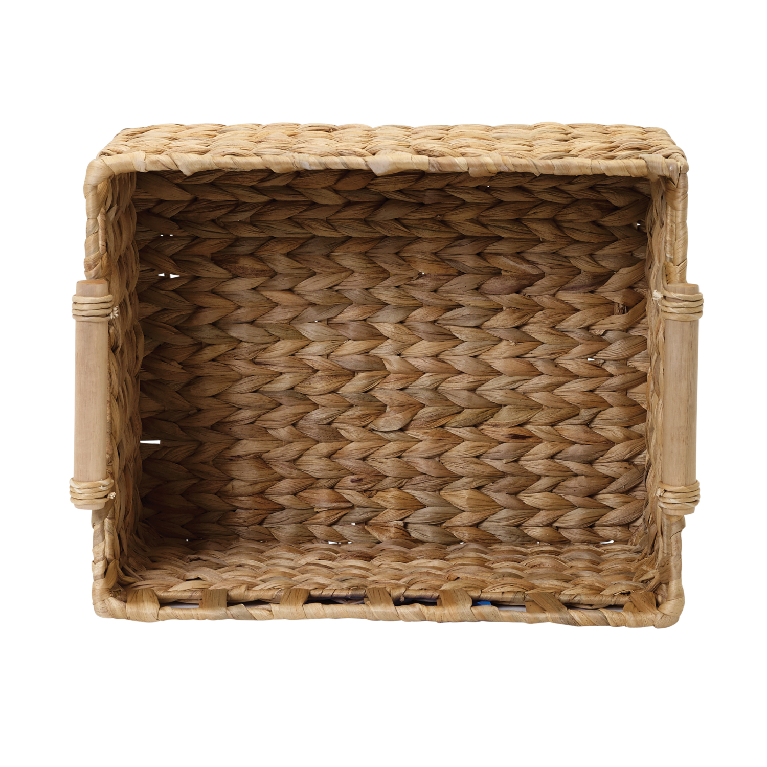 slide 8 of 8, Nat Havana Water Hyacinth Rectangular Basket With Wood Pole, 1 ct