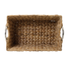 slide 2 of 25, Natural Havana Hyacinth Rectangular Basket with Chrome Ring Handles, 1 ct