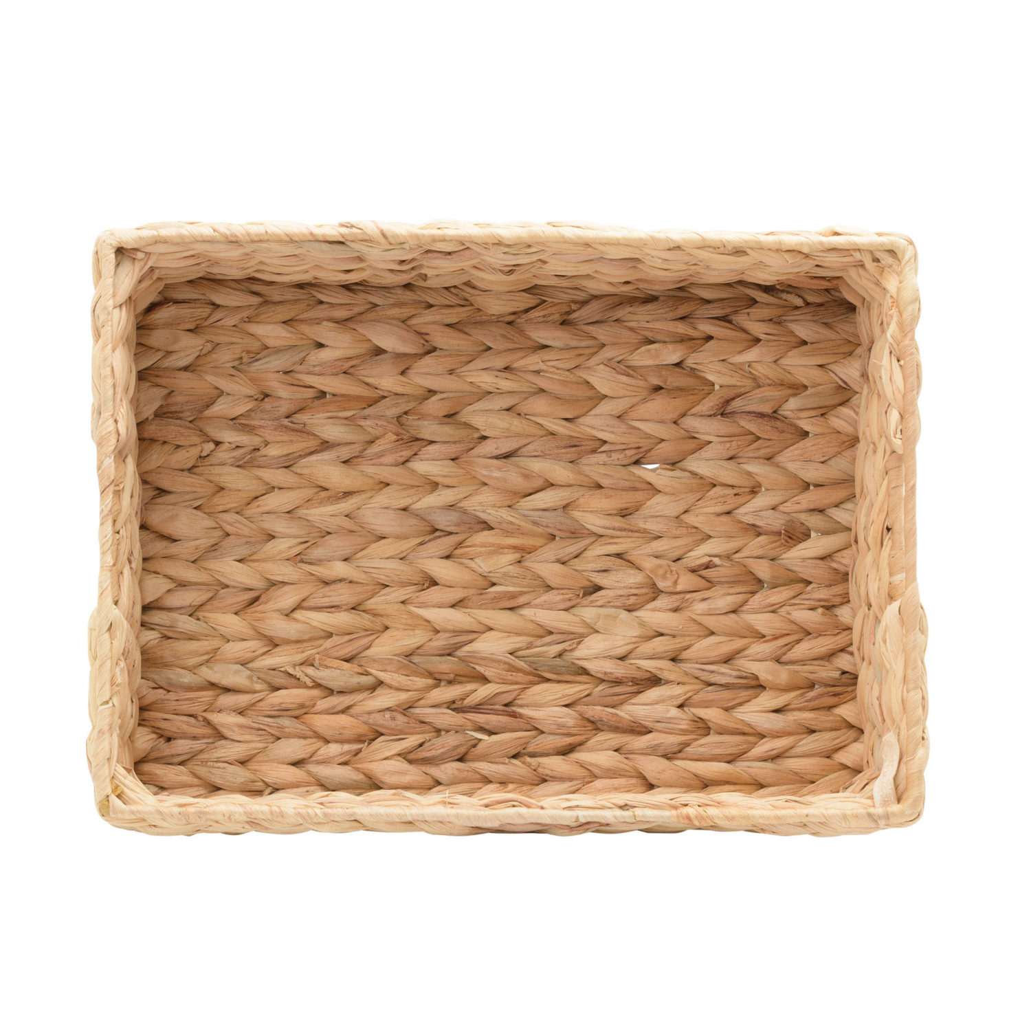 slide 5 of 5, RGI Natural Water Hyacinth Rectangular Havana Storage Baskets with Cut-out Handles, Value Set of 3 Baskets (1 Large, 1 Medium, 1 Small), 1 ct