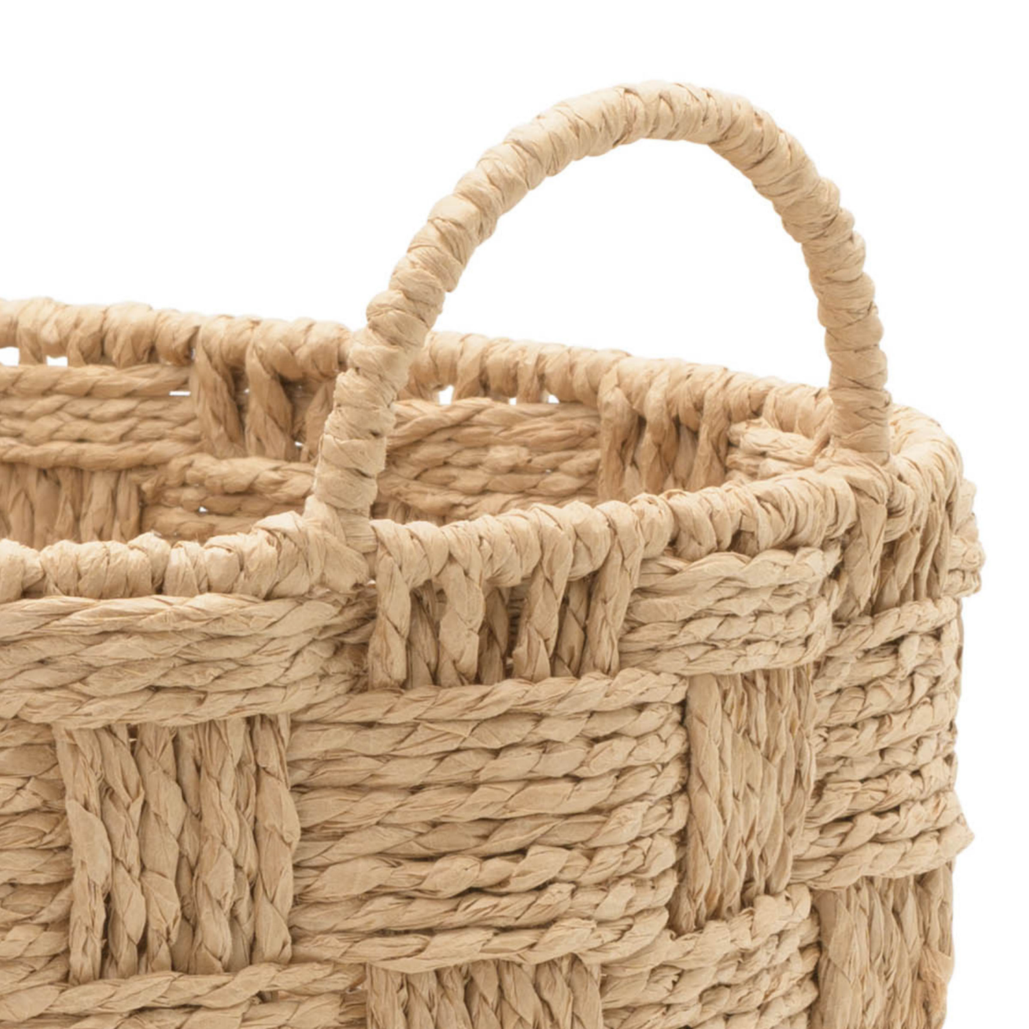 slide 5 of 5, Paper Cord Oval Bloated Large Basket, 1 ct