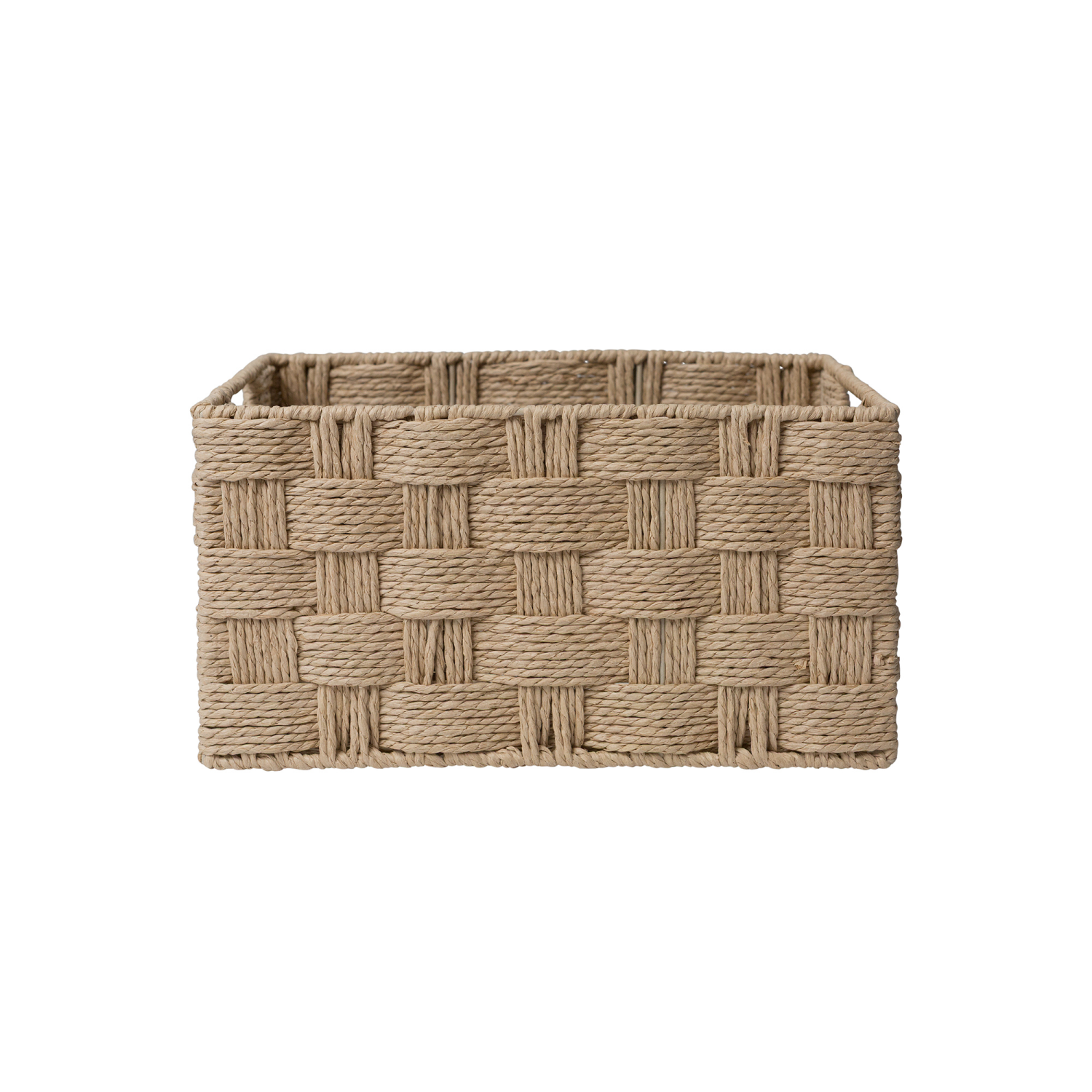 slide 3 of 3, RGI Home Woven Paper Cord Decorative Storage Basket, Cream, 1 ct