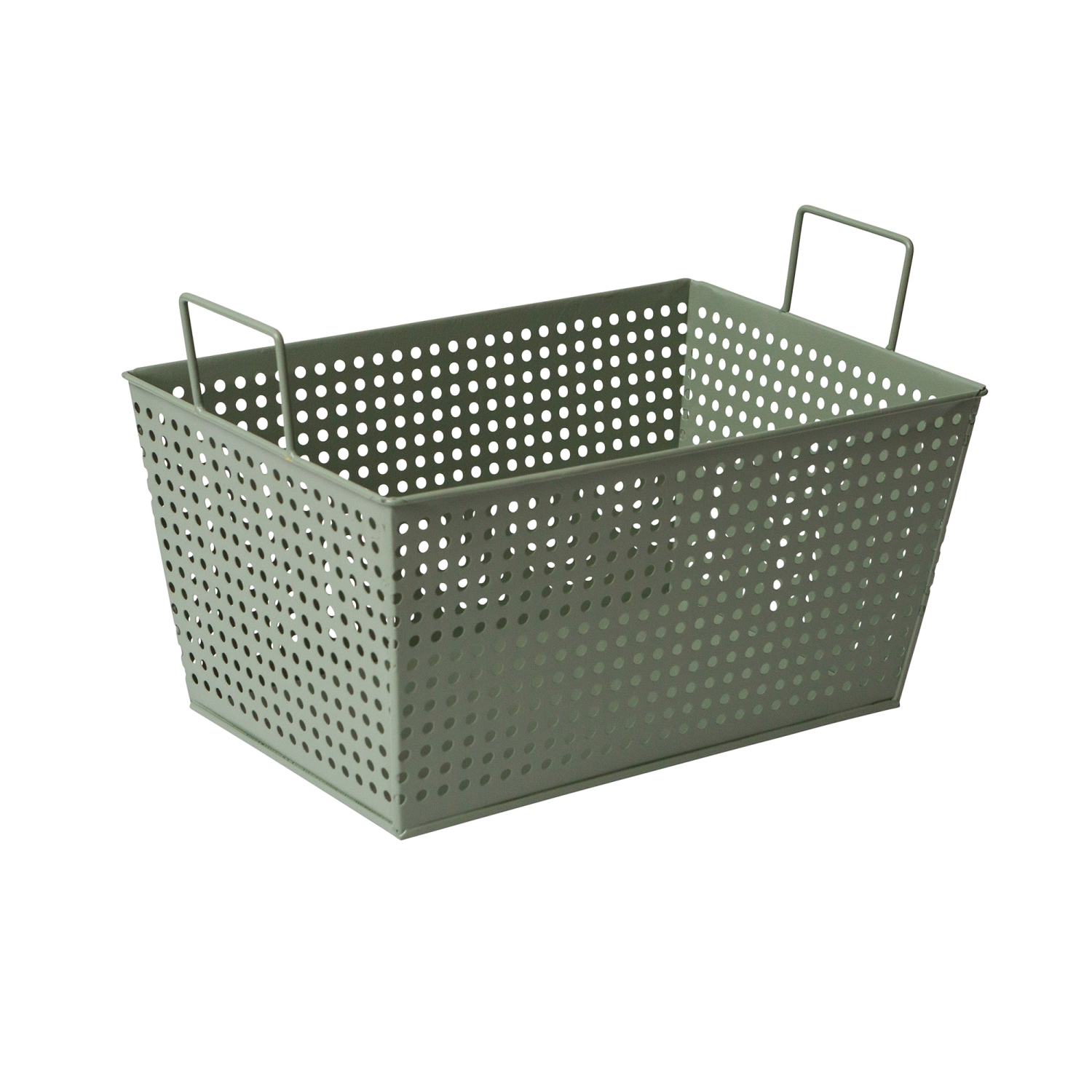 slide 3 of 4, RGI Home Perforated Metal Decorative Storage Basket, Desert Sage, 1 ct