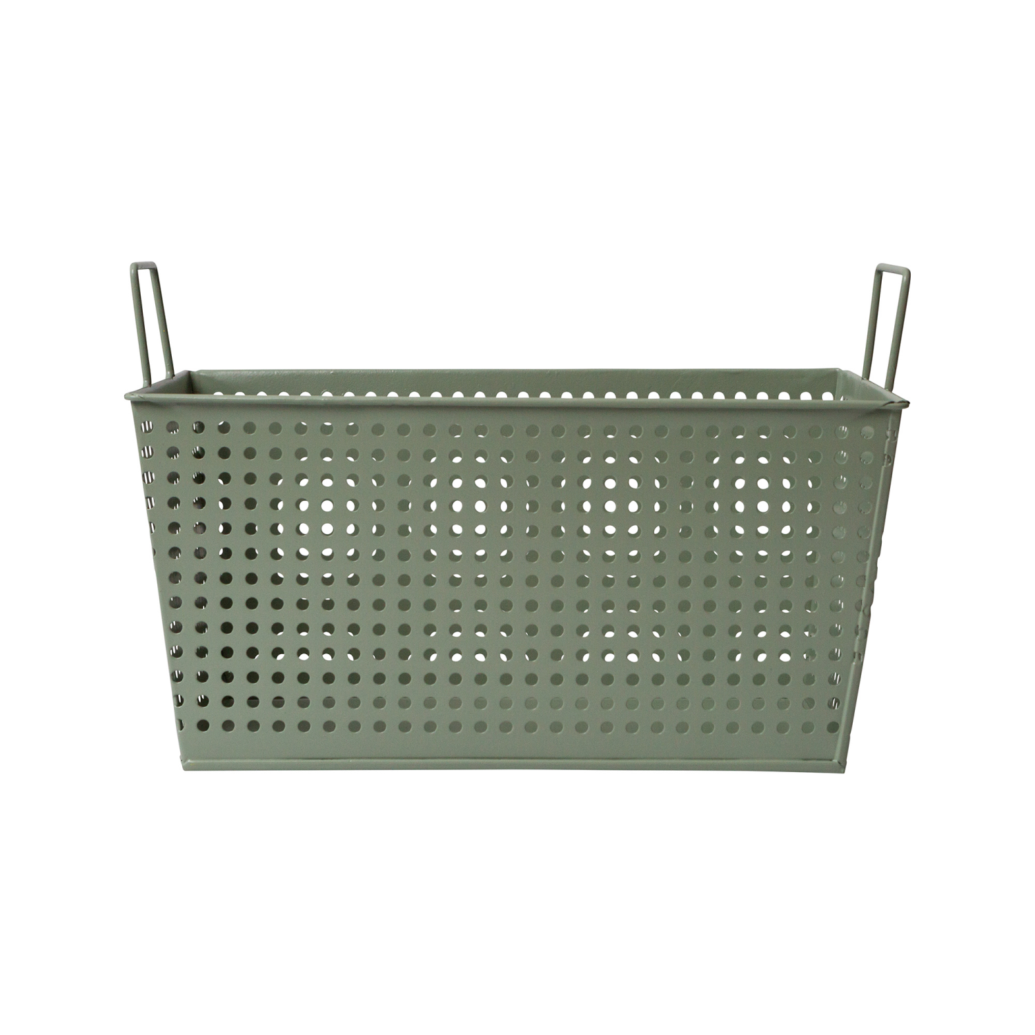slide 4 of 4, RGI Home Perforated Metal Decorative Storage Basket, Desert Sage, 1 ct