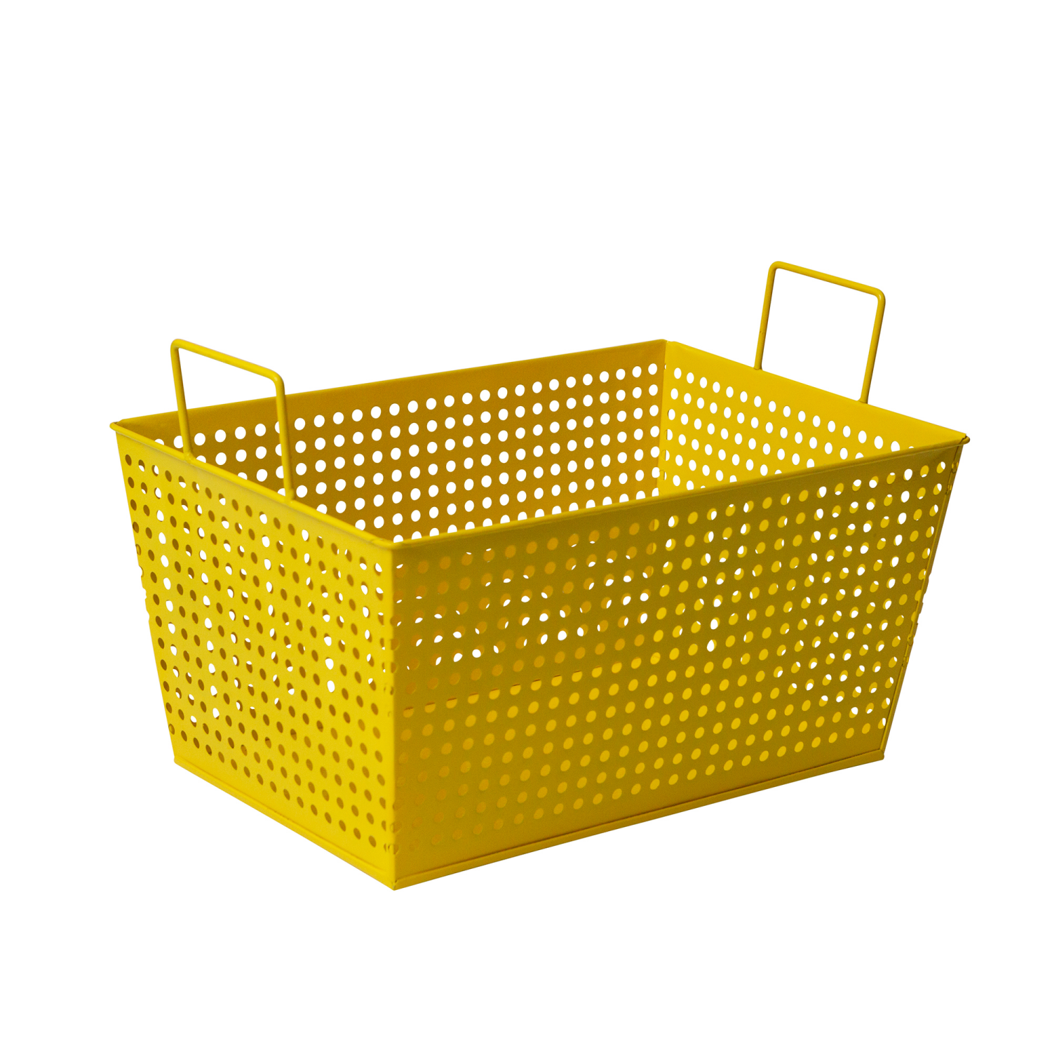 slide 3 of 4, RGI Perforated Metal Rectangular Tapered Basket Misted Marigold, 1 ct