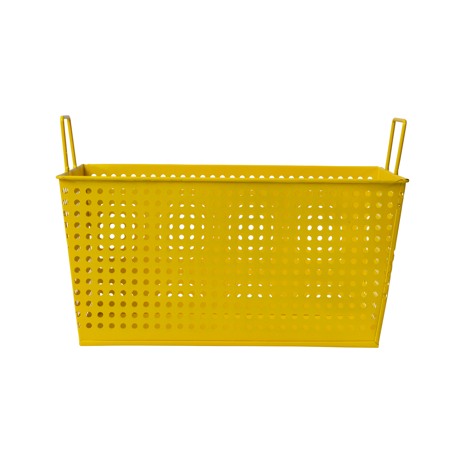 slide 4 of 4, RGI Perforated Metal Rectangular Tapered Basket Misted Marigold, 1 ct