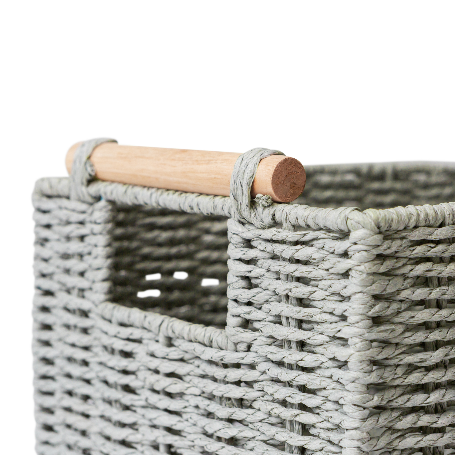 slide 2 of 4, RGI Home Woven Paper Cord Decorative Storage Basket, Desert Sage, 1 ct