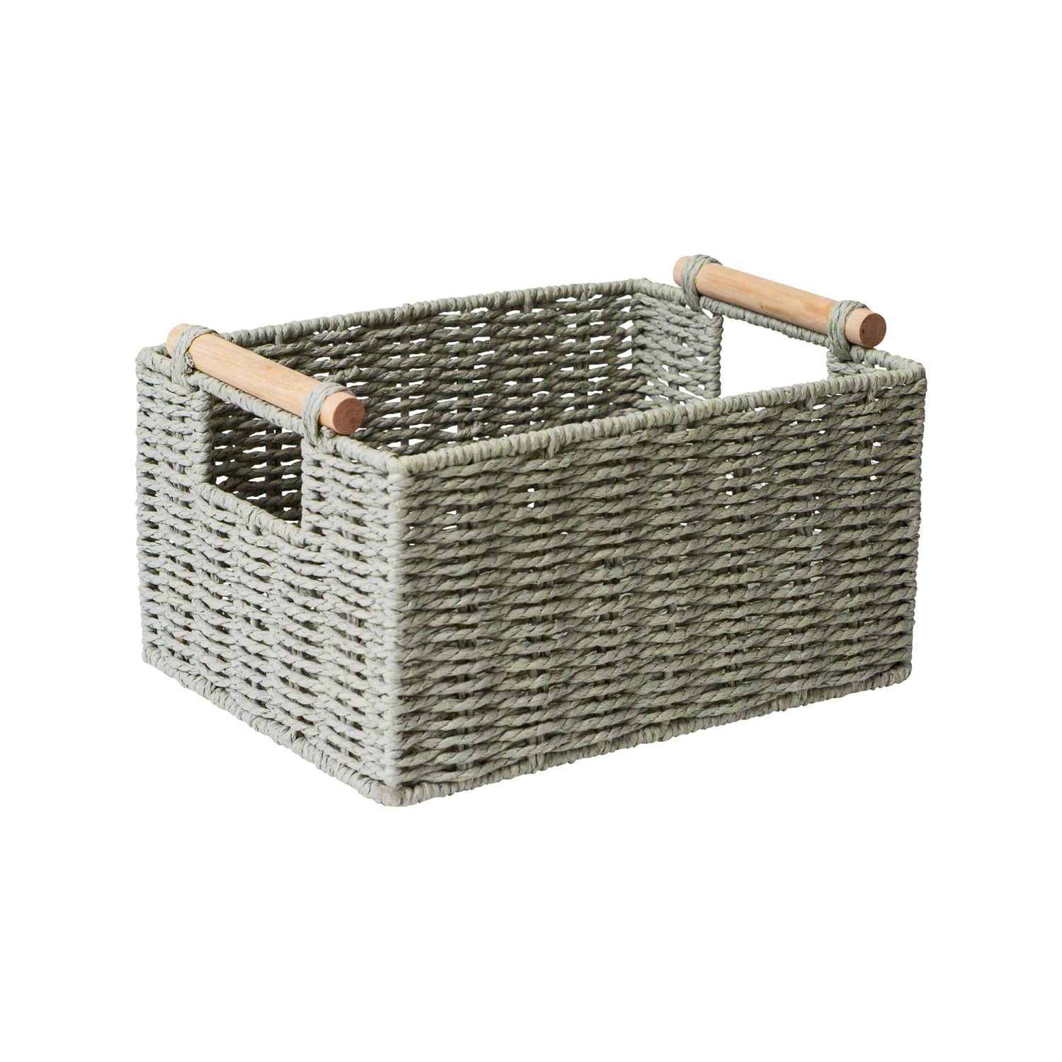slide 3 of 4, RGI Home Woven Paper Cord Decorative Storage Basket, Desert Sage, 1 ct