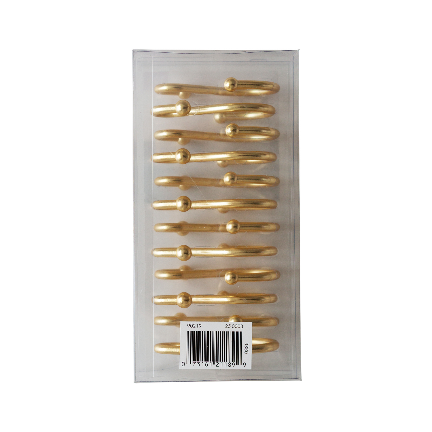 slide 3 of 4, Zenna Home Rustproof S-Shaped Decorative Shower Hooks, Gold, Pack of 12, 1 ct