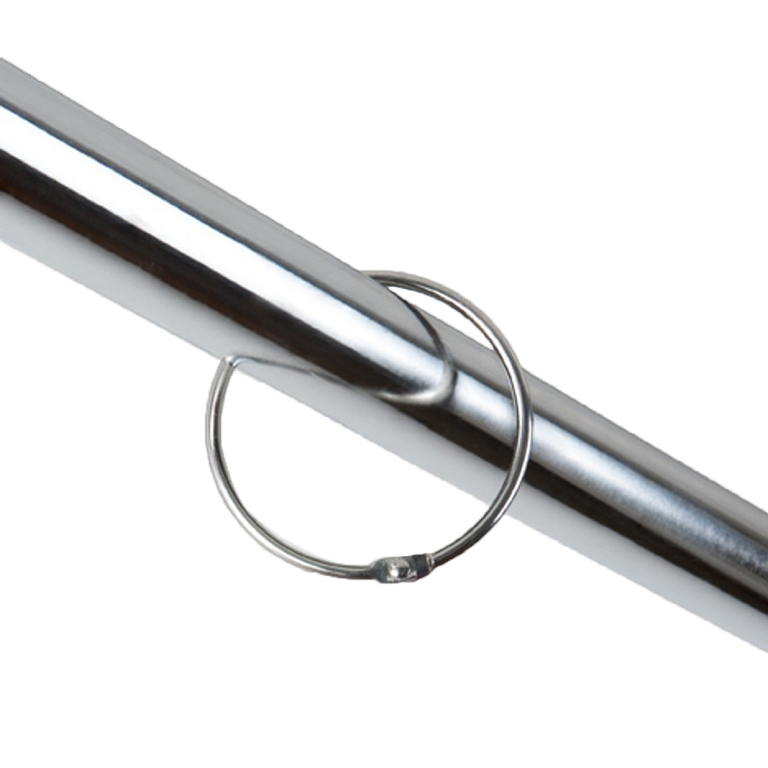 slide 1 of 3, Maytex Metal O-Ring Shower Curtain Hooks, Chrome, 12 ct