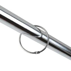 Maytex Metal O-Ring Shower Curtain Hooks, Chrome