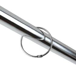 Maytex Metal O-Ring Shower Curtain Hooks, Chrome