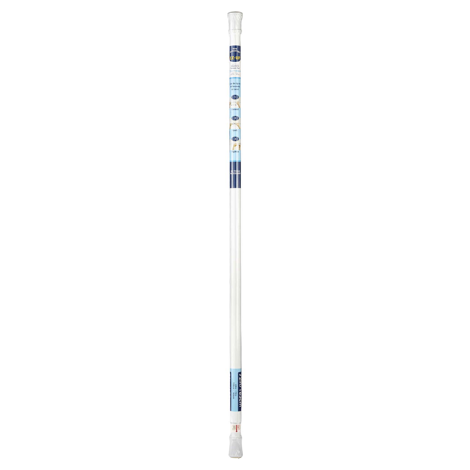 slide 1 of 2, ZENNA HOME EZ UP Shower Tension Rod, White, 1 ct