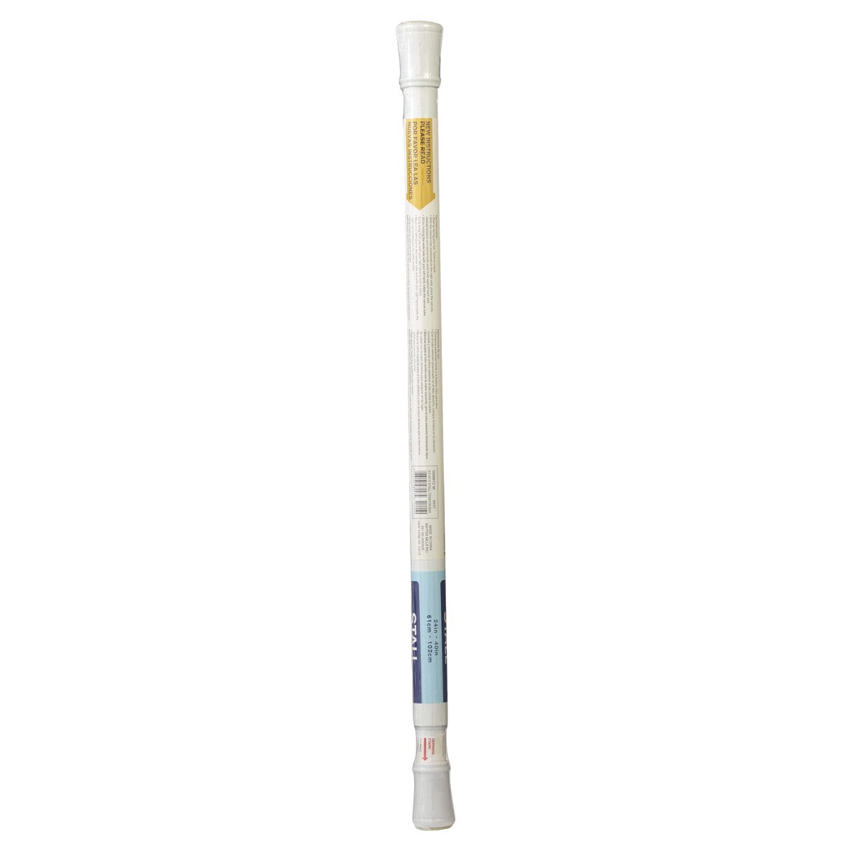 slide 2 of 2, ZENNA HOME EZ UP STALL Tension Rod, White, 1 ct