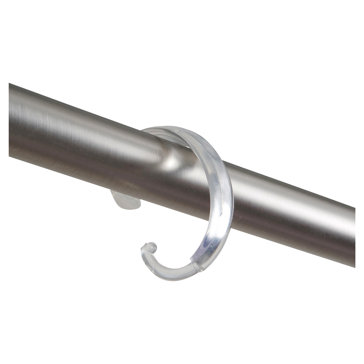 slide 1 of 2, ZENNA HOME Deluxe Plastic C Hook, Clear, 1 ct