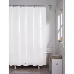 Zenna Home Medium Weight Vinyl Shower Curtain Liner, 70 in x 71 in, White