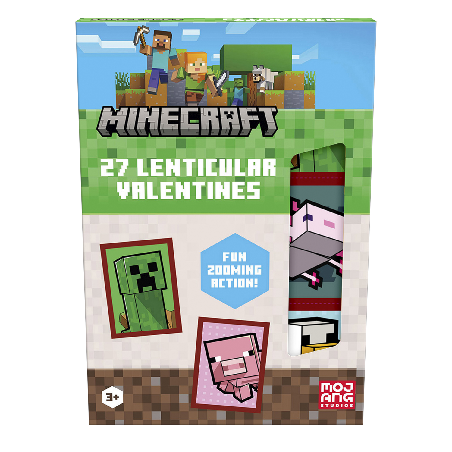 slide 1 of 1, Valentine Cards, Minecraft, 27 Count, 27 ct