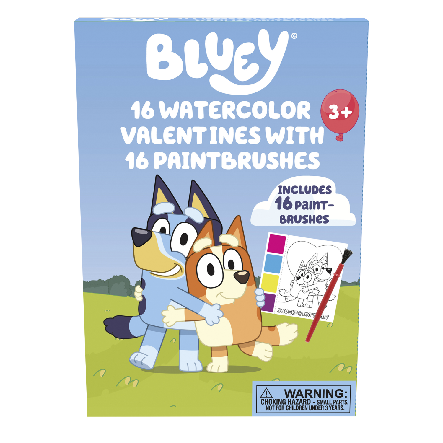 slide 1 of 1, Valentine Cards, Bluey, 16 Count, 16 ct