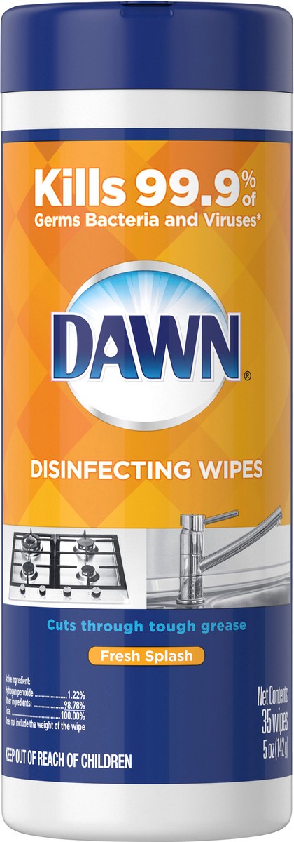 slide 4 of 4, Dawn Disinfecting Wipes, Fresh Scent, 35 count, 35 ct