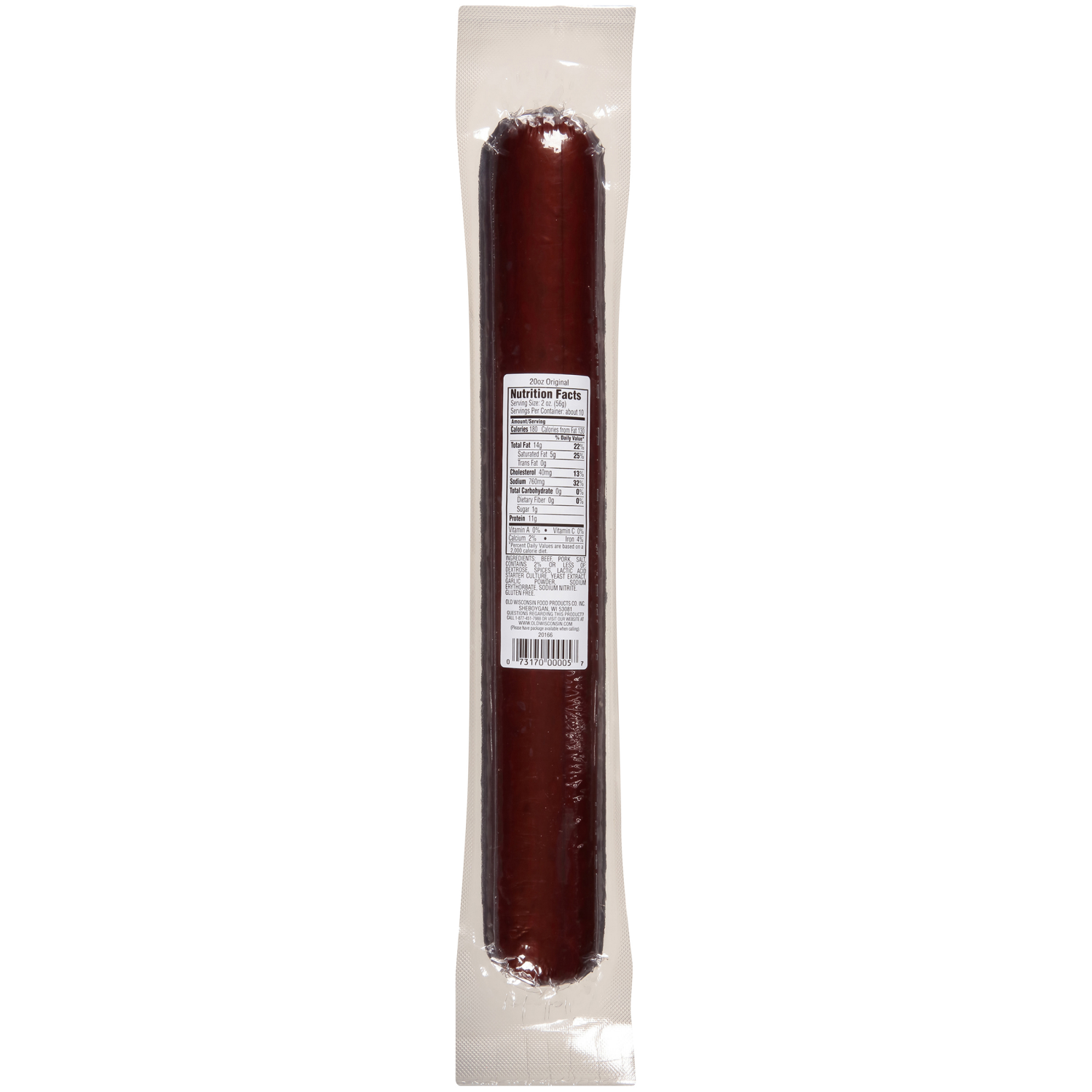 slide 2 of 4, Old Wisconsin Original Premium Summer Sausage 20 oz. Pack, 20 oz