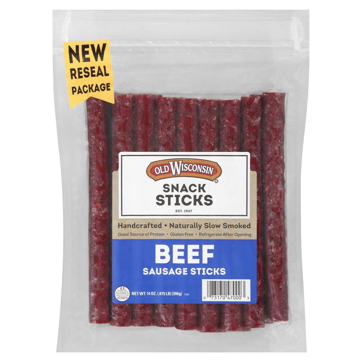 slide 1 of 9, Old Wisconsin Beef Snack Sticks, 14 oz, 14 oz