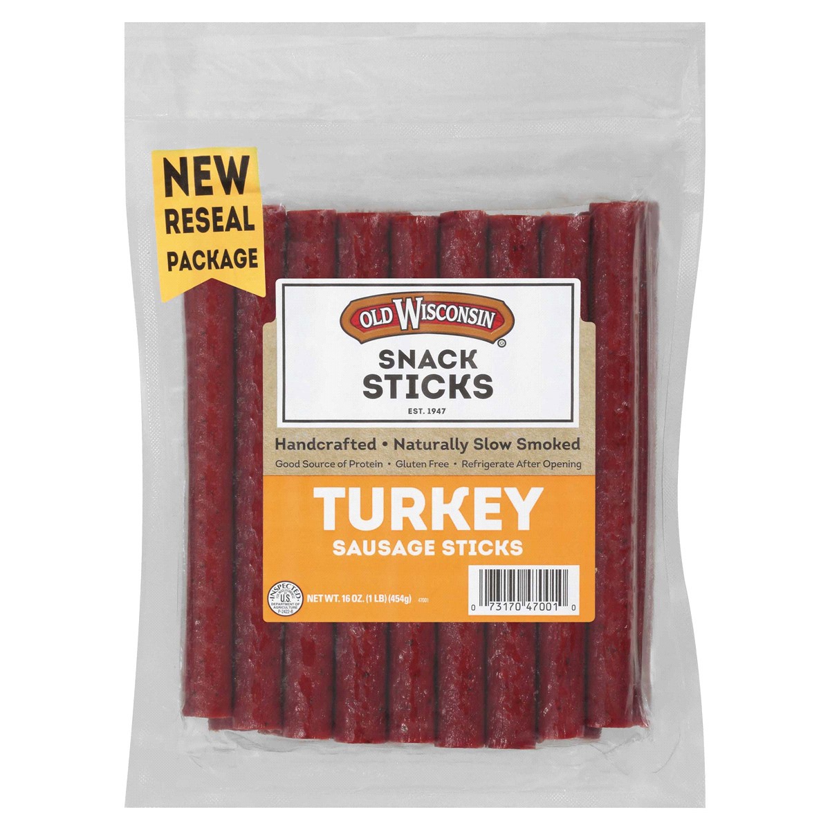 slide 1 of 9, Old Wisconsin Turkey Snack Sticks, 16 oz, 16 oz