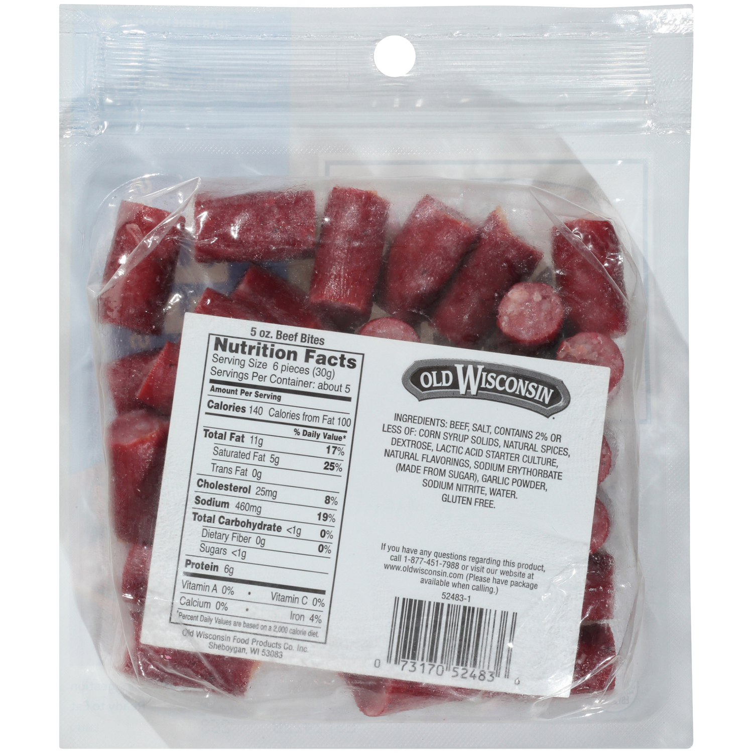 slide 2 of 2, Old Wisconsin Beef Sausage Snack Bites - 5 oz, 5 oz