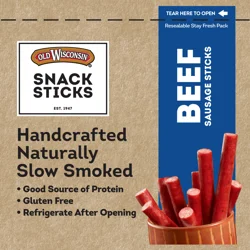 Old Wisconsin Beef Sausage Snack Sticks 5 oz. Pouch