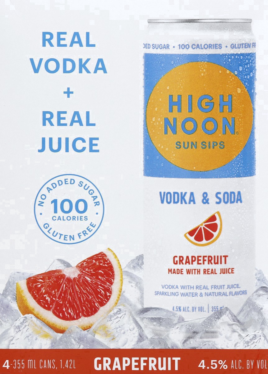 slide 19 of 30, High Noon Grapefruit Vodka & Soda, 4 ct; 12 fl oz