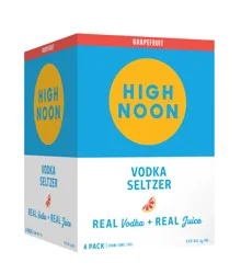 High Noon Grapefruit Vodka Hard Seltzer 355ml Can 4pk