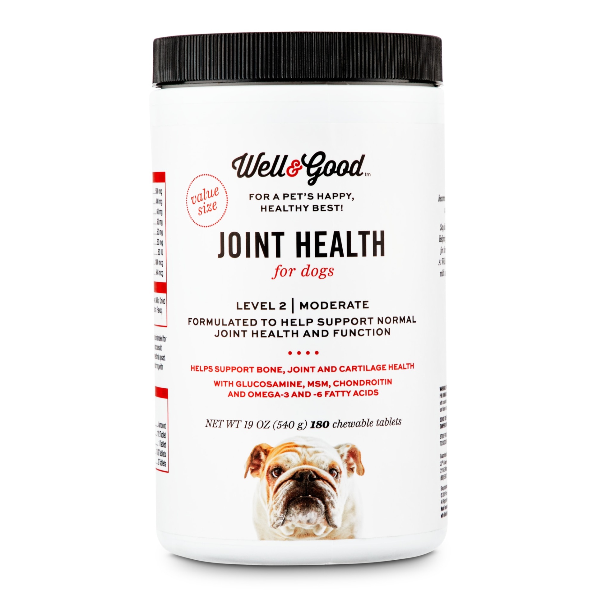 slide 1 of 1, Well & Good Adult Level 2 Dog Joint Health Chewable Tablets, 180 ct