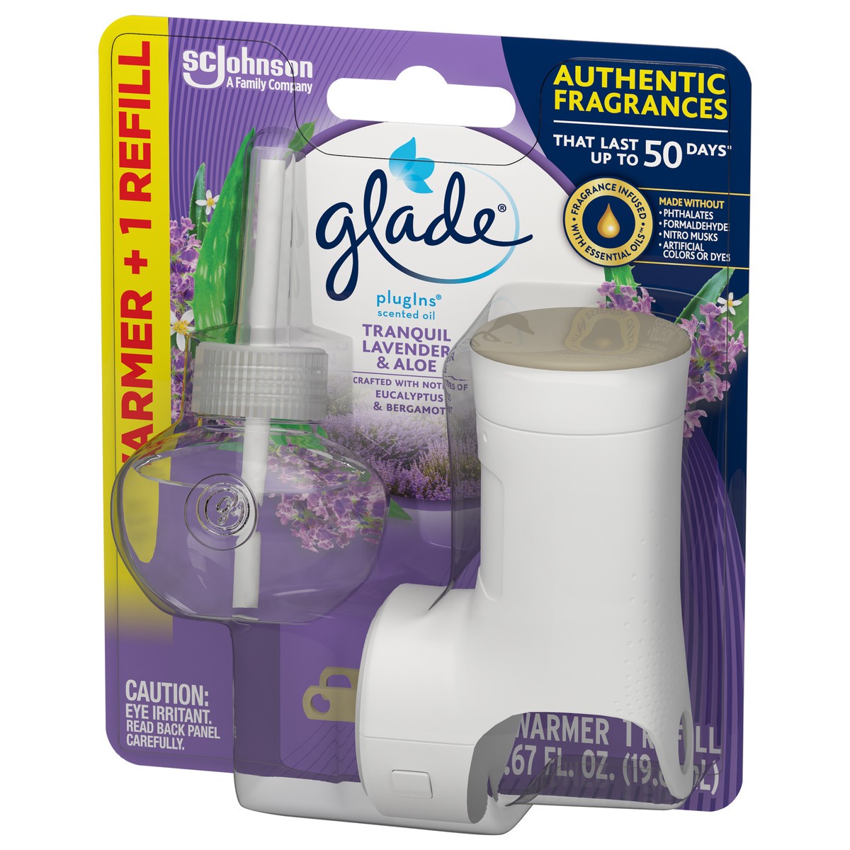 slide 4 of 5, Glade PlugIns Tranquil Lavender & Aloe Scented Oil Warmer 1 ea, 0.67 fl oz