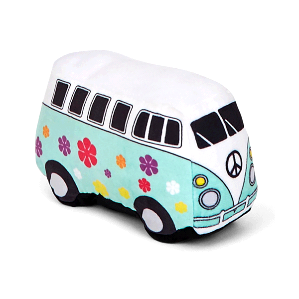 slide 1 of 1, Bark Lucy's Magic Bus Stuffed Dog Toy - White, 1 ct