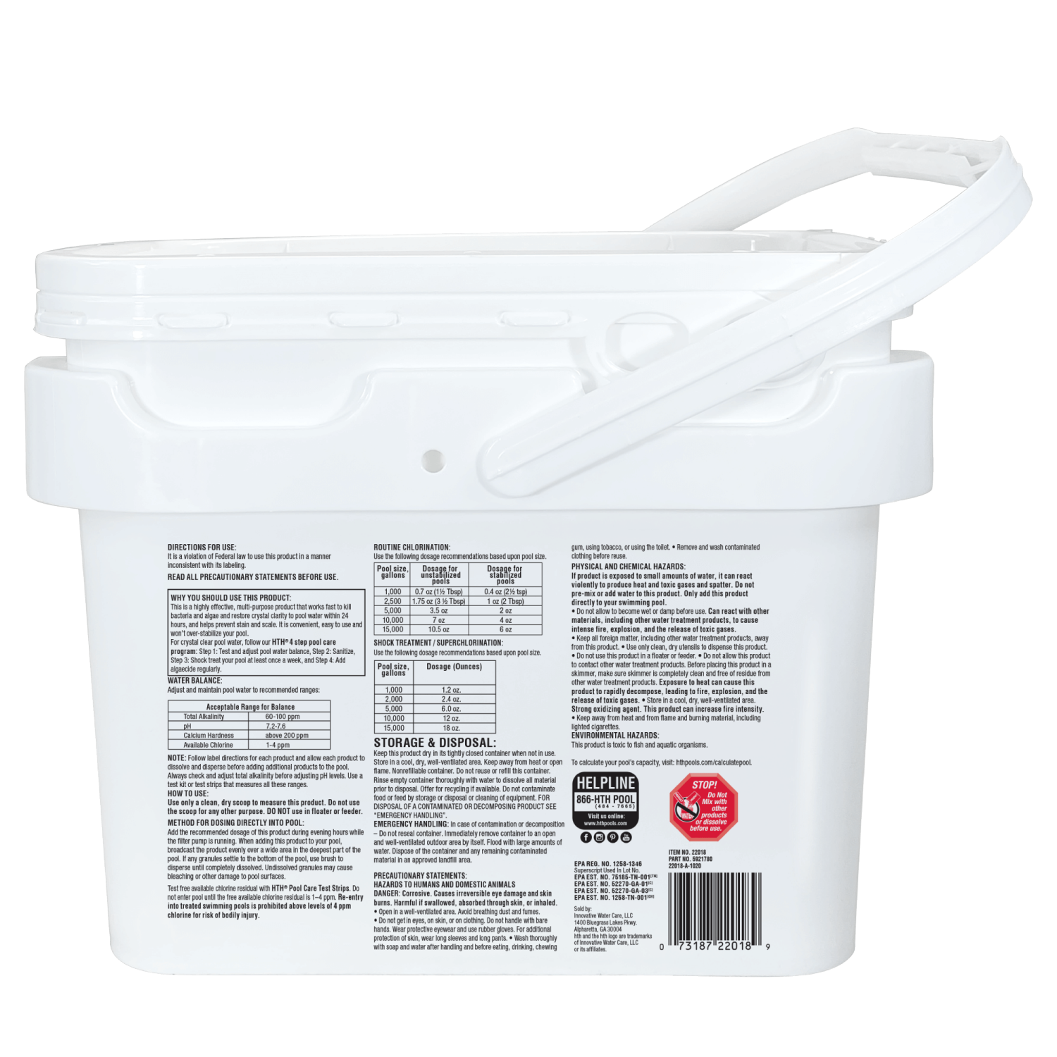 slide 2 of 2, HTH Pool Care Chlorine Granules Ultra, 18 lb