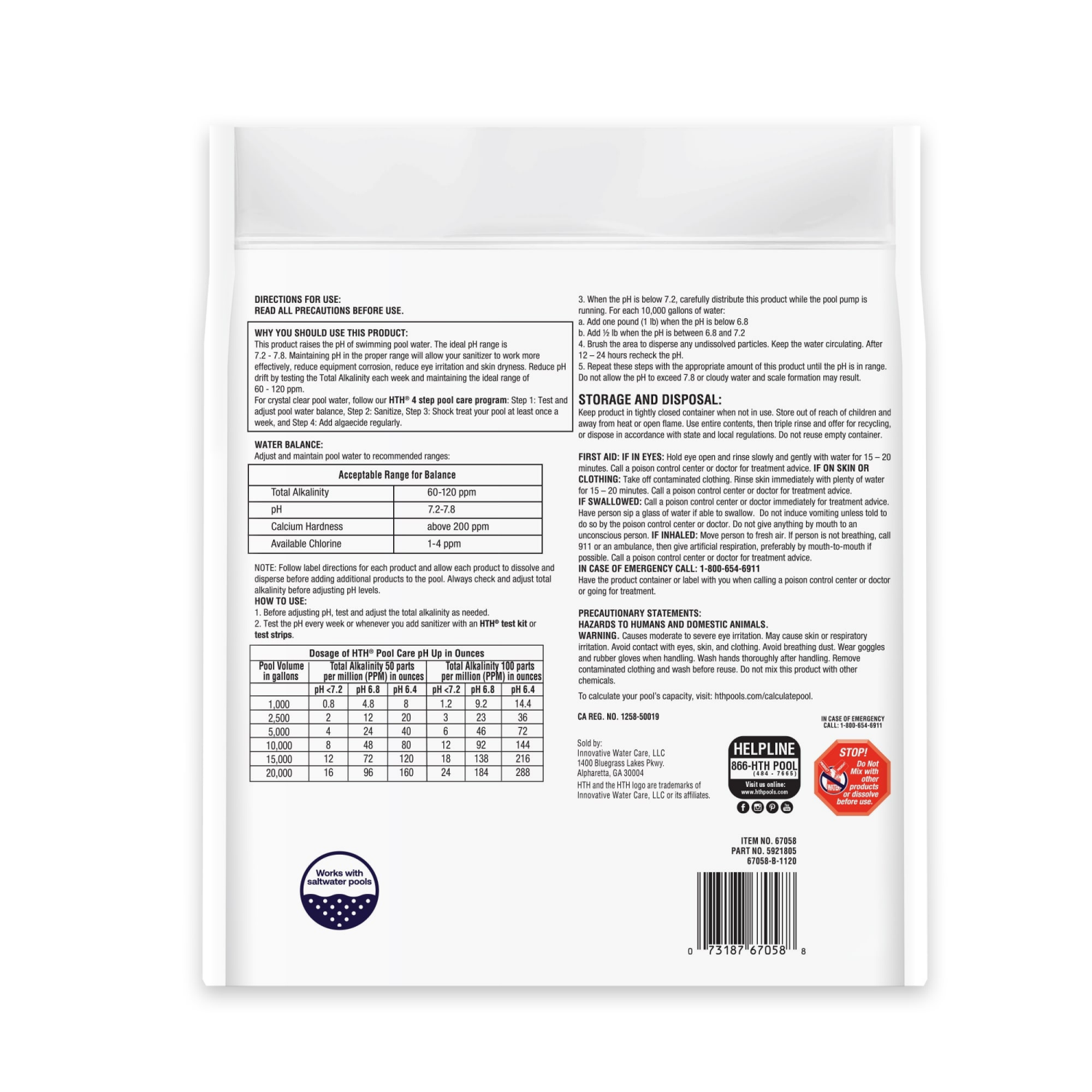 slide 2 of 2, hth Ph Balance Increaser 4Lb, 4 lb