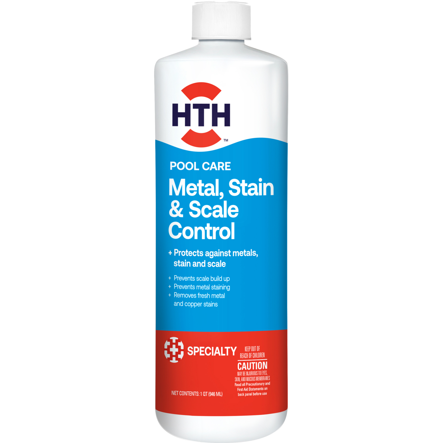 slide 1 of 2, hth Pool Metal Stain Scale Control, 1 Quart, 1 qt
