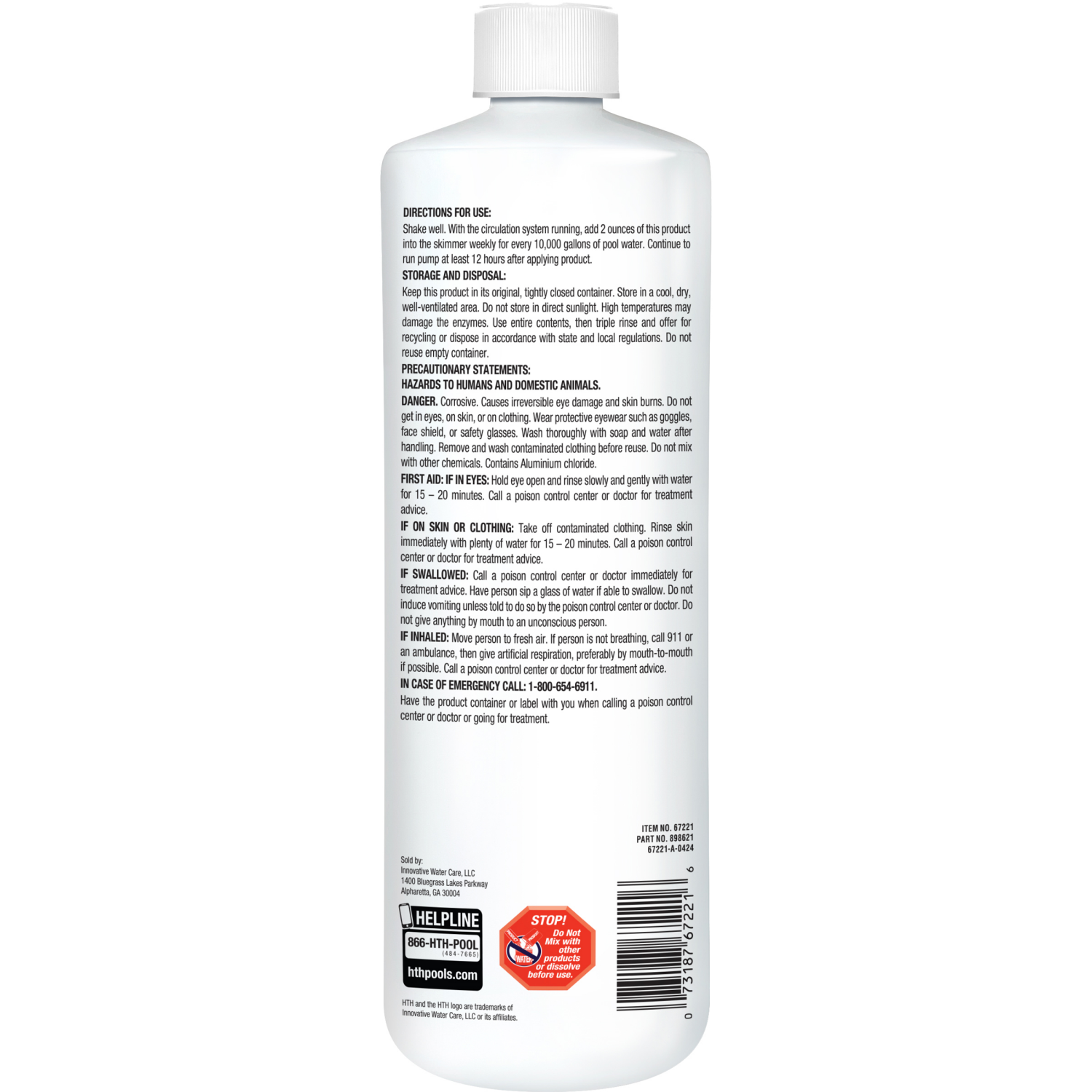 slide 2 of 2, hth Pool Clear Defense 1 Quart, 1 qt