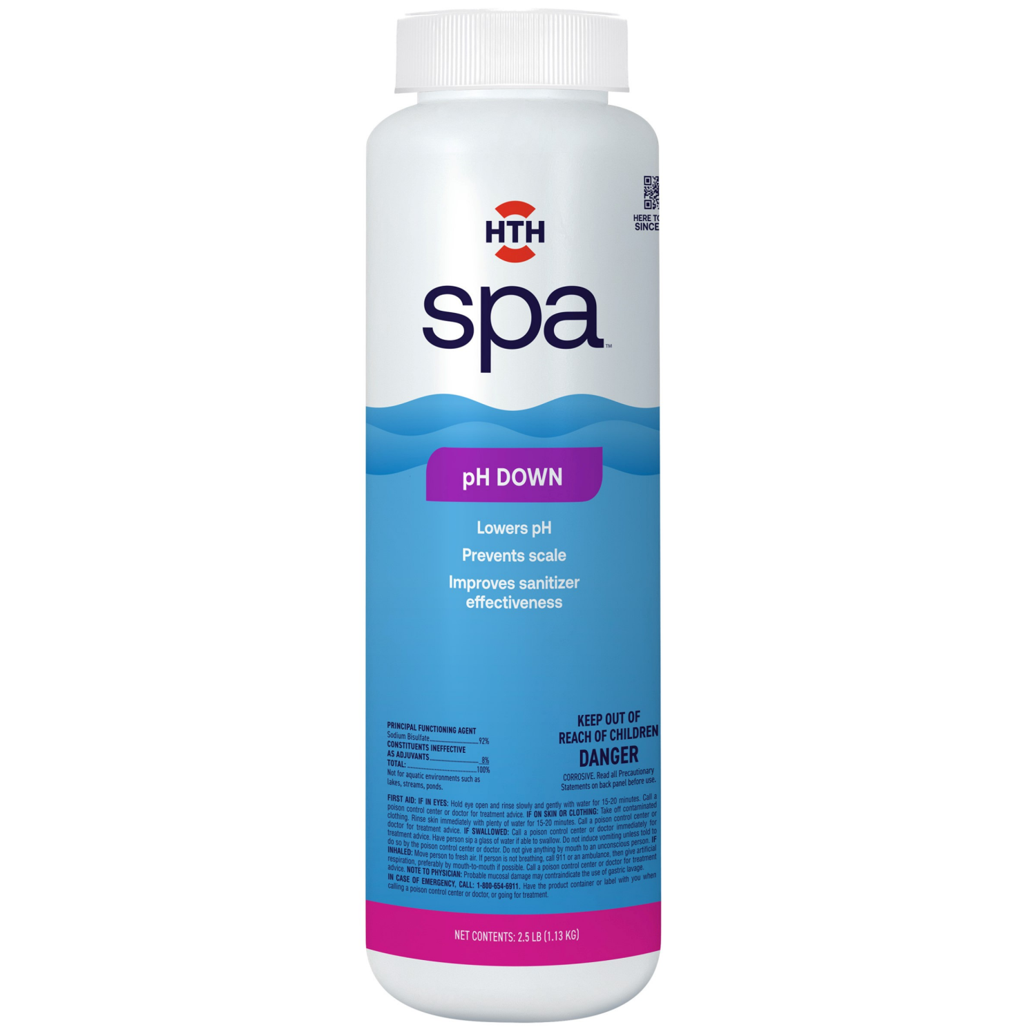 slide 1 of 2, hth Spa PH Decreaser, 2.5 lb