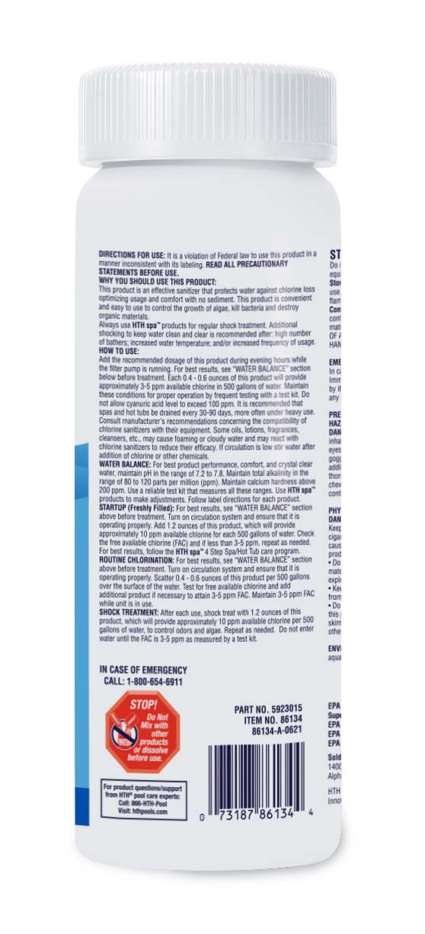 slide 2 of 2, hth Spa Chlorinating Sanitizer, 2.25 lb