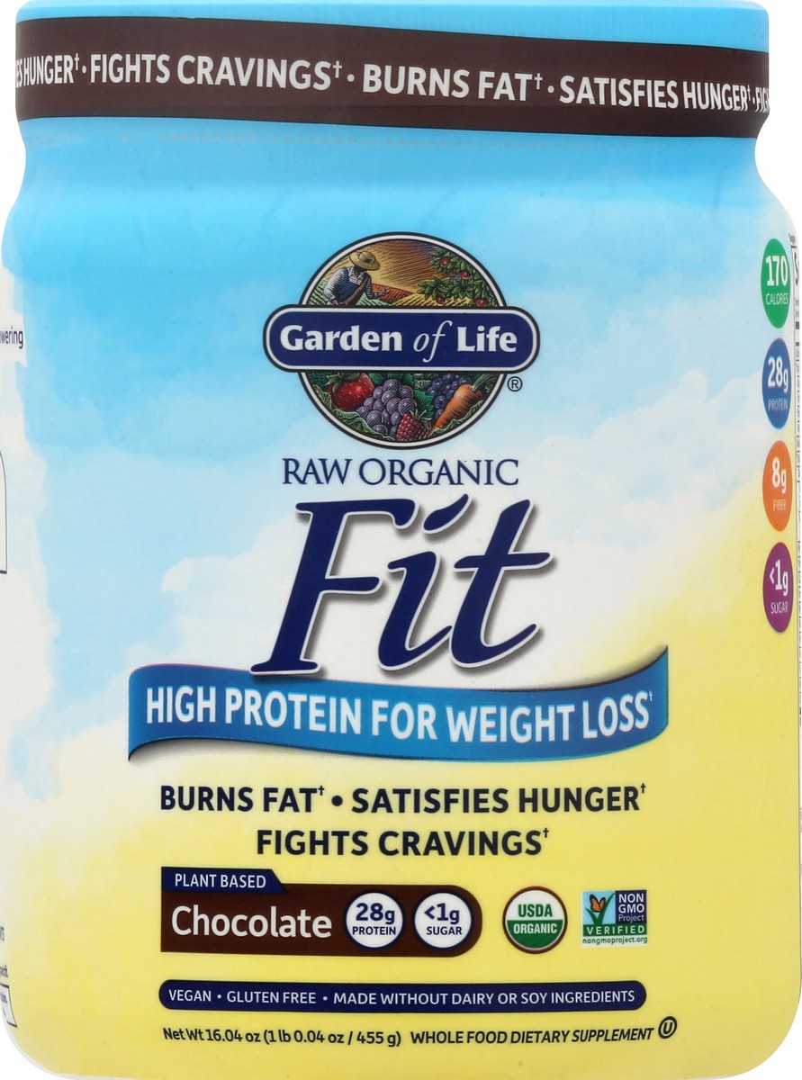 slide 1 of 9, Garden of Life Raw Organic Fit Chocolate Protein, 16.3 oz