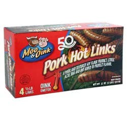 Moo & Oink Pork Hot Links, 4 Ct