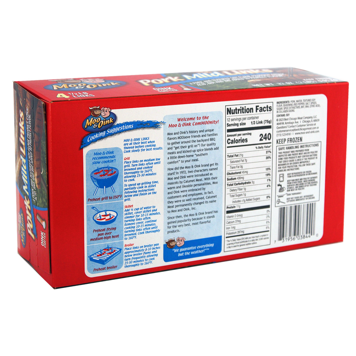 slide 2 of 4, Moo & Oink Pork Mild Links, 4 ct, 4 ct