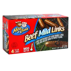 Moo & Oink Beef Mild Links, 32 Oz
