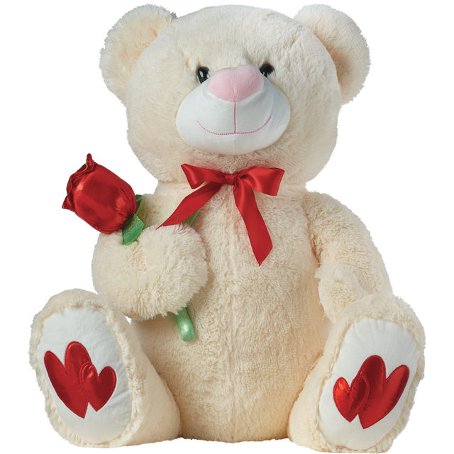slide 1 of 1, RED AND PINK 32ÂChocolate Scented Teddy 2 Assort, 1 ct
